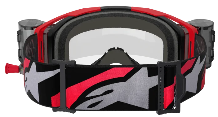 ALPINESTARS VISION 8 LUAR RED BLACK CLEAR LENS ROLL OFF GOGGLES