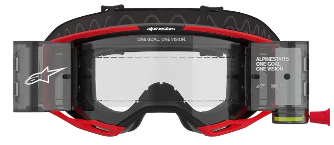 ALPINESTARS VISION 8 LUAR RED BLACK CLEAR LENS ROLL OFF GOGGLES