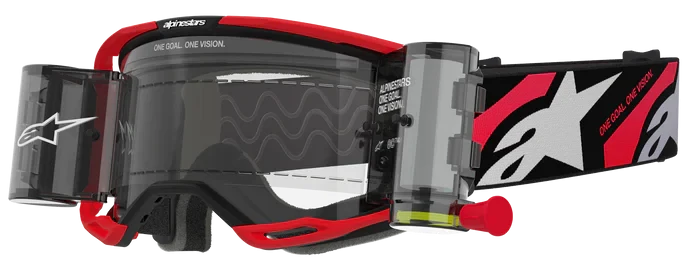 ALPINESTARS VISION 8 LUAR RED BLACK CLEAR LENS ROLL OFF GOGGLES