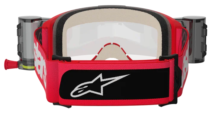 ALPINESTARS VISION 5 BLAZE RED CLEAR LENS ROLL OFF GOGGLES