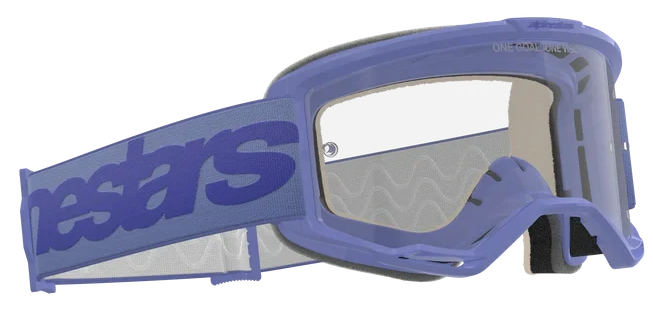ALPINESTARS VISION 5 WORDMARK PURPLE CLEAR LENS GOGGLES