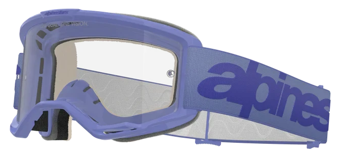 ALPINESTARS VISION 5 WORDMARK PURPLE CLEAR LENS GOGGLES