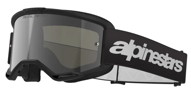 ALPINESTARS VISION 3 WORDMARK BLACK MIRROR SILVER LENS GOGGLES