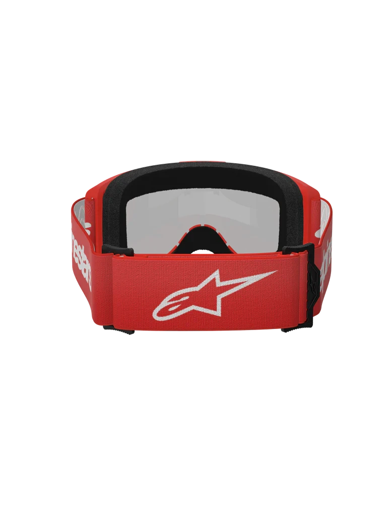 ALPINESTARS VISION 3 WORDMARK RED MIRROR SILVER LENS GOGGLES