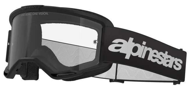 ALPINESTARS VISION 3 WORDMARK BLACK CLEAR LENS GOGGLES