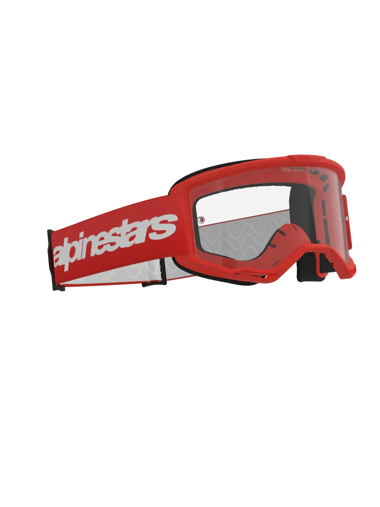 ALPINESTARS VISION 3 WORDMARK RED CLEAR LENS GOGGLES
