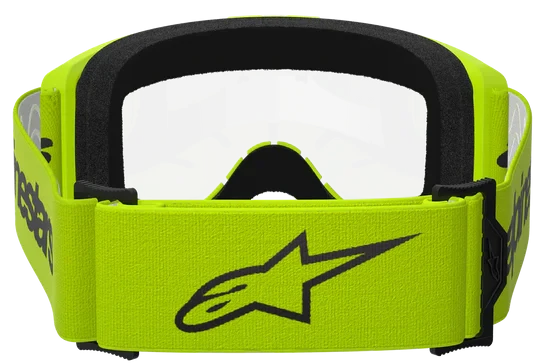 ALPINESTARS VISION 3 WORDMARK YELLOW FLUO CLEAR LENS GOGGLES