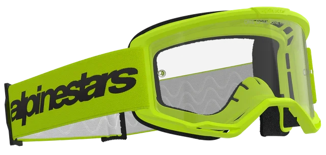 ALPINESTARS VISION 3 WORDMARK YELLOW FLUO CLEAR LENS GOGGLES