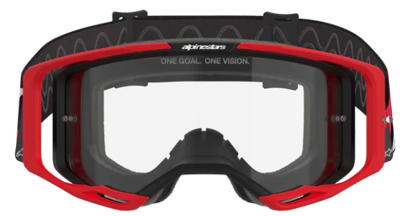 ALPINESTARS VISION 8 LUAR RED BLACK CLEAR LENS GOGGLES