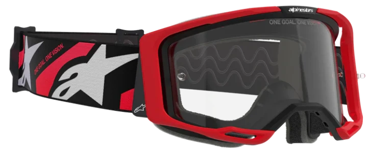 ALPINESTARS VISION 8 LUAR RED BLACK CLEAR LENS GOGGLES
