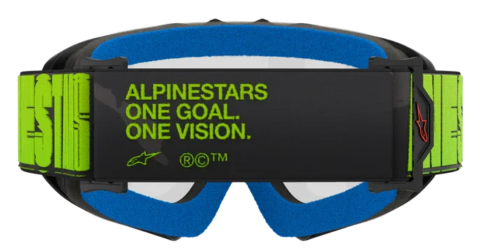 ALPINESTARS YOUTH VISION HOLLOW CHARCOAL FLUO YELLOW CLEAR LENS GOGGLES