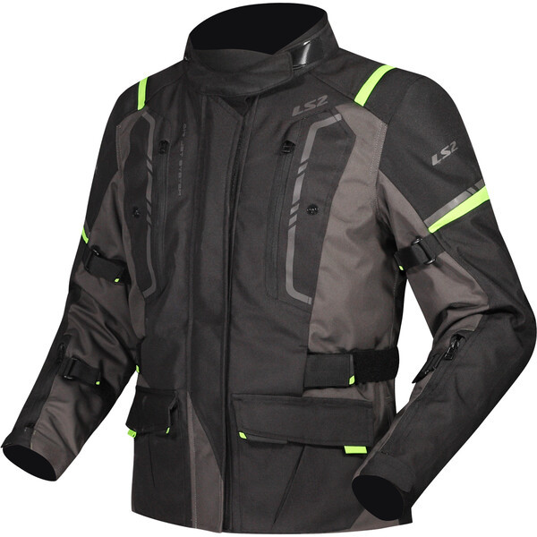 LS2 NARVIK WOMAN GREY / BLACK / YELLOW JACKET