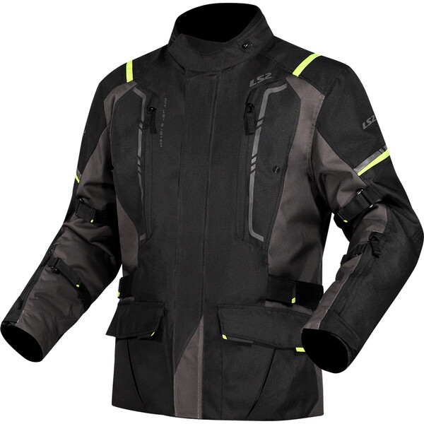 LS2 NARVIK GREY / BLACK / YELLOW JACKET