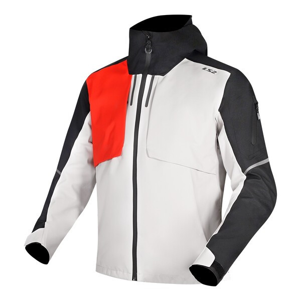 LS2 AXEL GREY / BLACK / RED JACKET