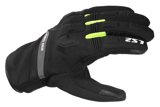 LS2 JET 3 BLACK / YELLOW GLOVES
