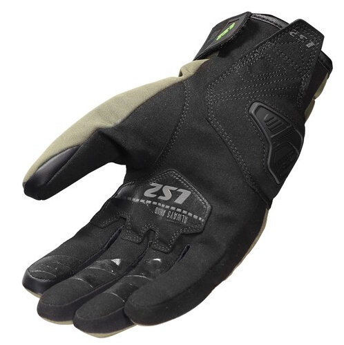 LS2 JET 3 GREEN / BLACK GLOVES
