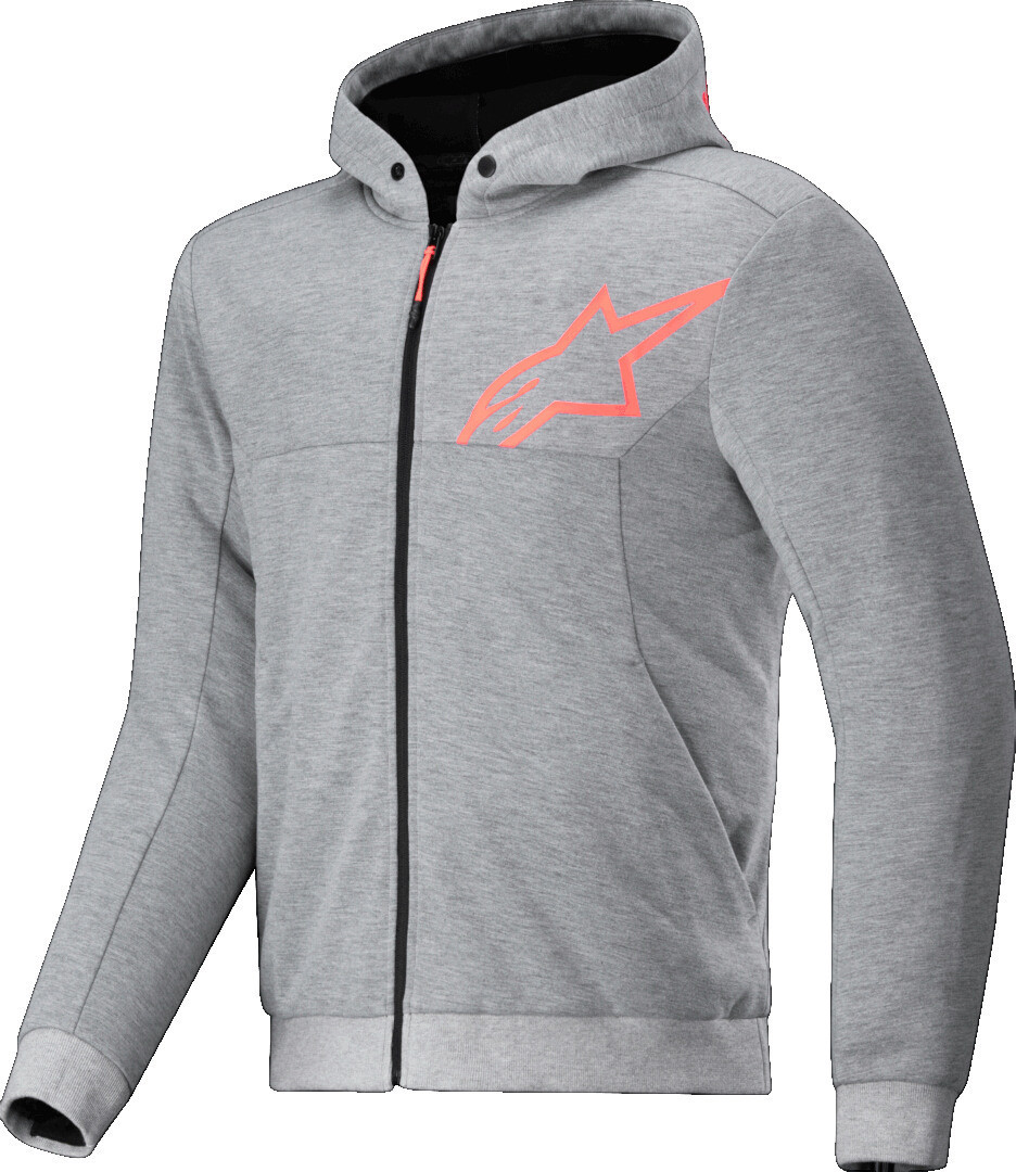 Alpinestars Chrome V2 Sport Gray Heather / Red Fluo Hoodie