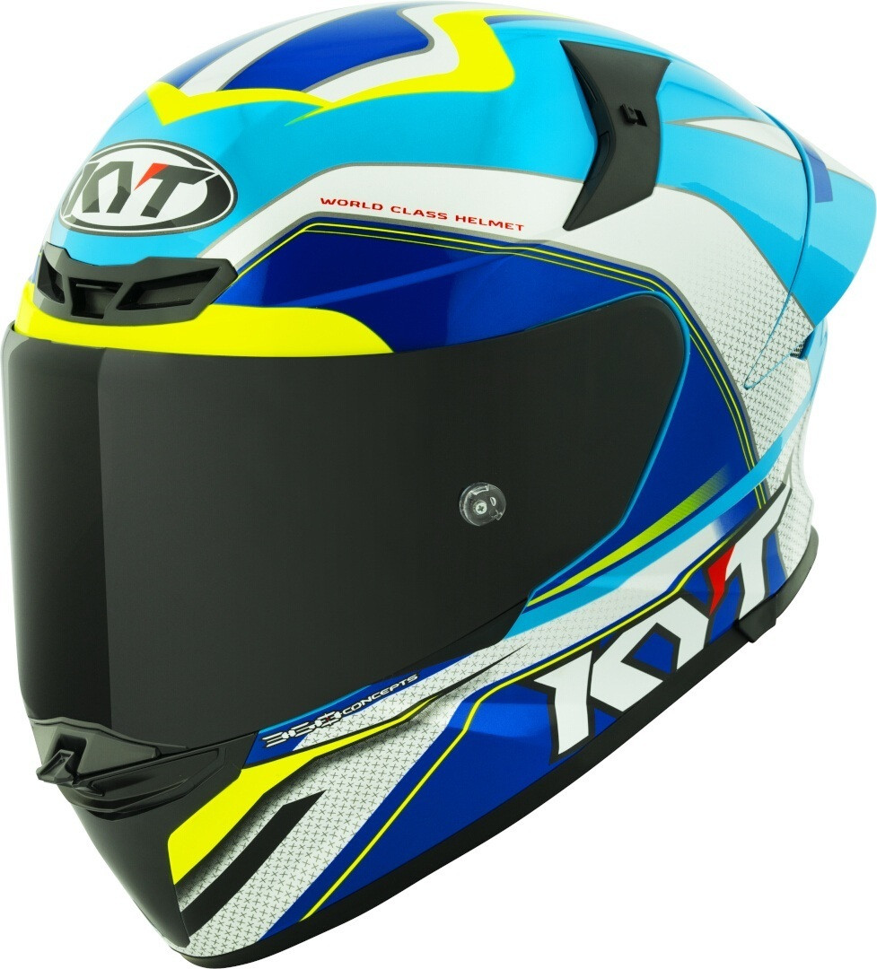 Kyt TT-Revo Grand Prix White / Light Blue