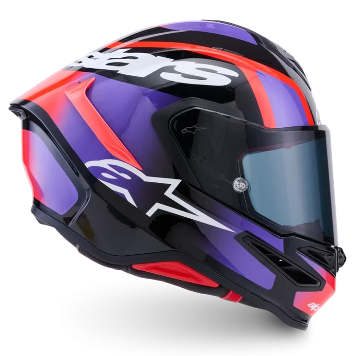 ALPINESTARS S-R7 LUMEN BLACK / PURPLE / RED FLUO / WHITE