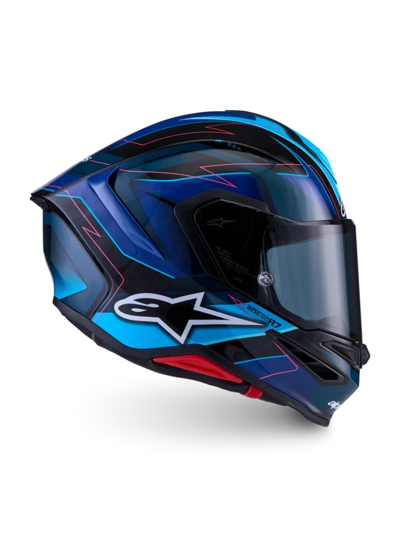 ALPINESTARS S-R7 KINETIS BLACK / BLUE / PINK FLUO / WHITE