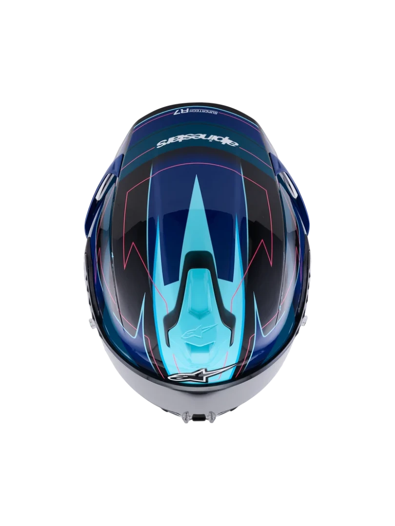 ALPINESTARS S-R7 KINETIS BLACK / BLUE / PINK FLUO / WHITE