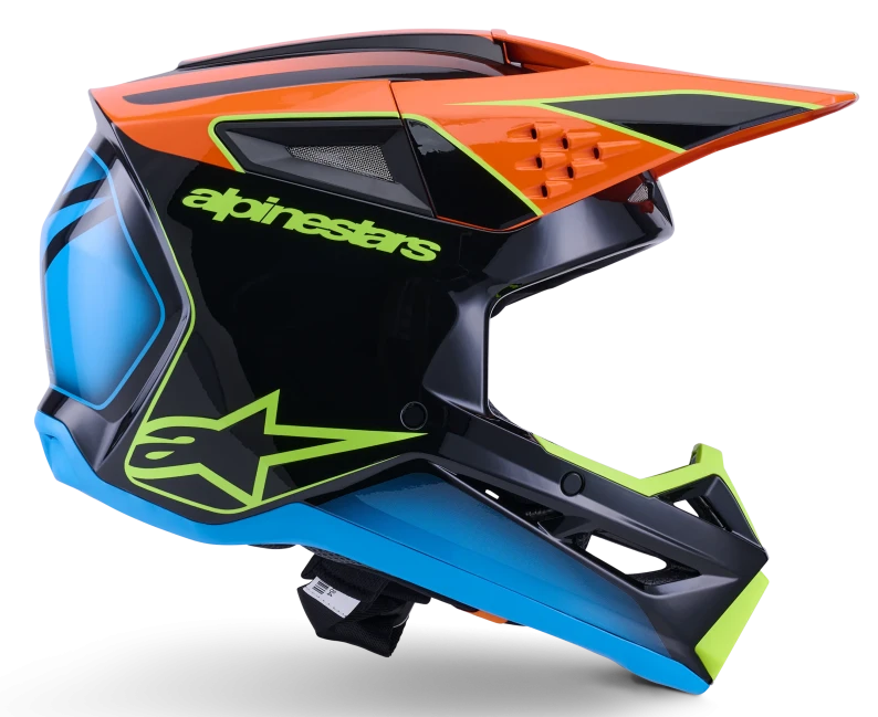 ALPINESTARS S-M3 FRAY BLACK / ORANGE / YELLOW FLUO GLOSSY