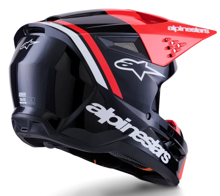 ALPINESTARS S-M3 RADIUM BLACK / RED FLUO / WHITE GLOSSY