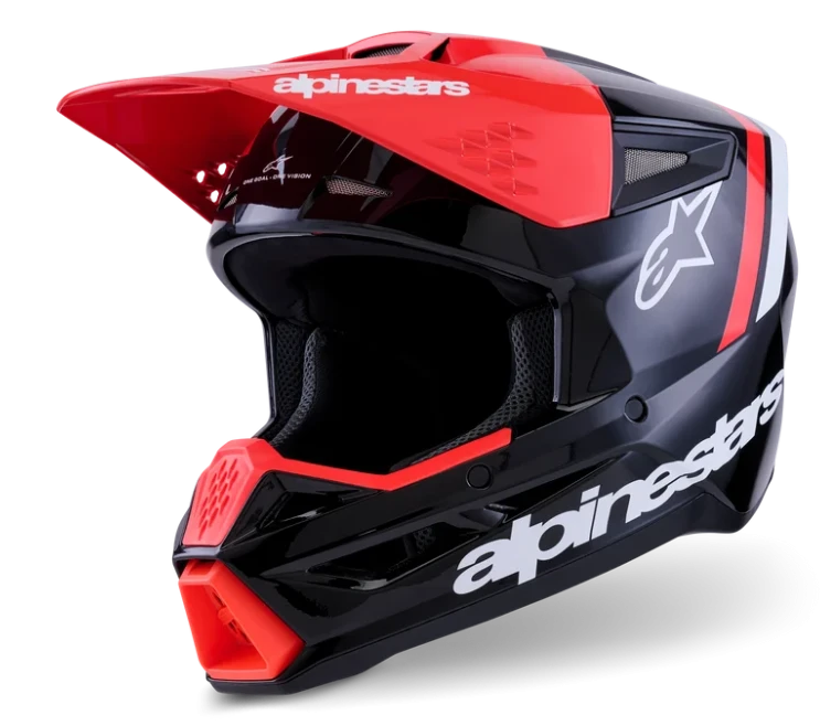 ALPINESTARS S-M3 RADIUM BLACK / RED FLUO / WHITE GLOSSY