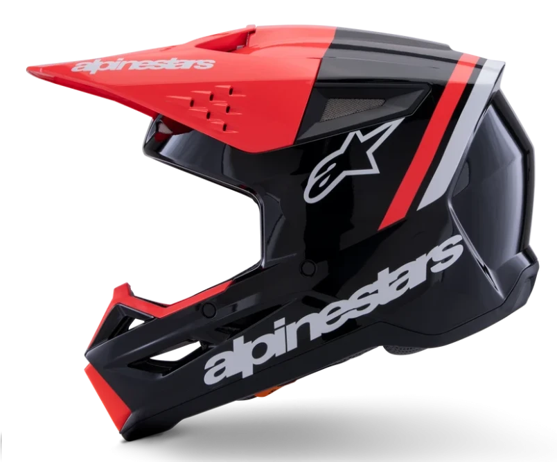 ALPINESTARS S-M3 RADIUM BLACK / RED FLUO / WHITE GLOSSY