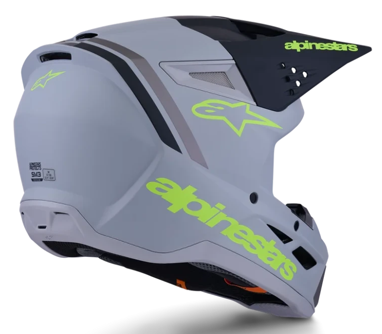 ALPINESTARS S-M3 RADIUM GRAY / BLACK / YELLOW FLUO MATT