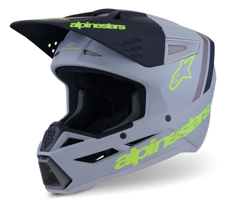 ALPINESTARS S-M3 RADIUM GRAY / BLACK / YELLOW FLUO MATT