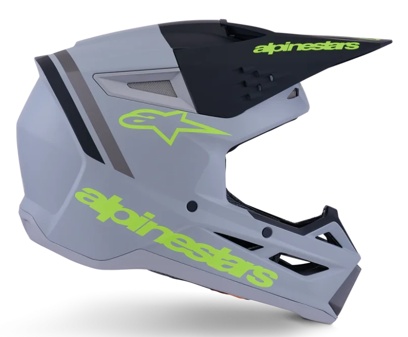 ALPINESTARS S-M3 RADIUM GRAY / BLACK / YELLOW FLUO MATT