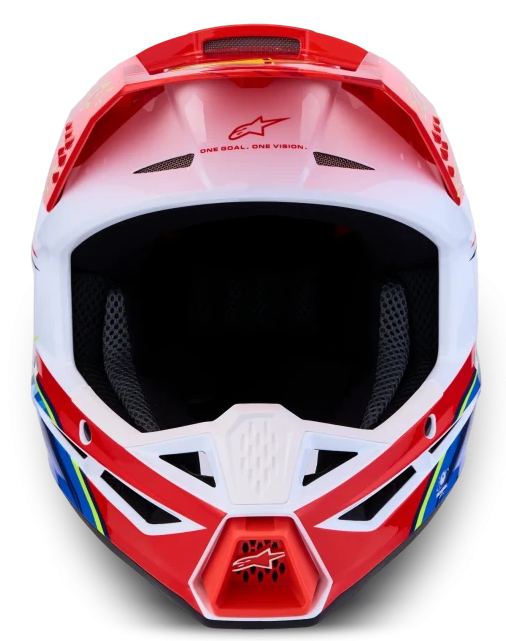 ALPINESTARS S-M3 FALCON RED FLUO / WHITE / BLUE / YELLOW FLUO GLOSSY