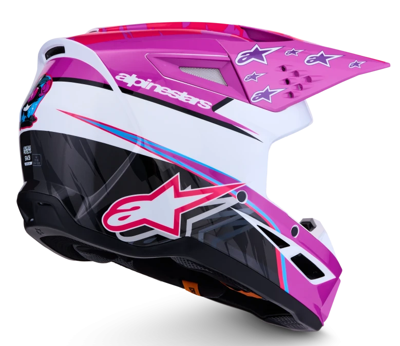ALPINESTARS S-M3 FALCON PURPLE / WHITE / BLACK / PINK FLUO GLOSSY
