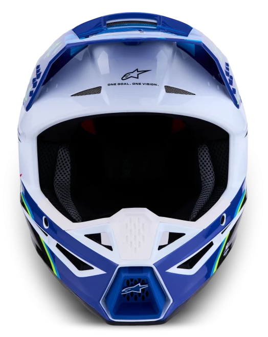 ALPINESTARS S-M3 FALCON BLUE / WHITE / BLACK / YELLOW FLUO GLOSSY