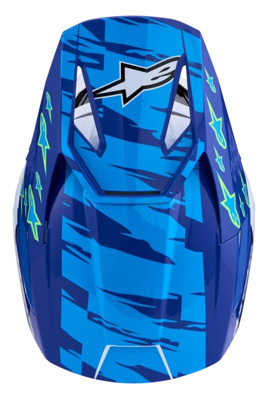 ALPINESTARS S-M3 FALCON BLUE / WHITE / BLACK / YELLOW FLUO GLOSSY