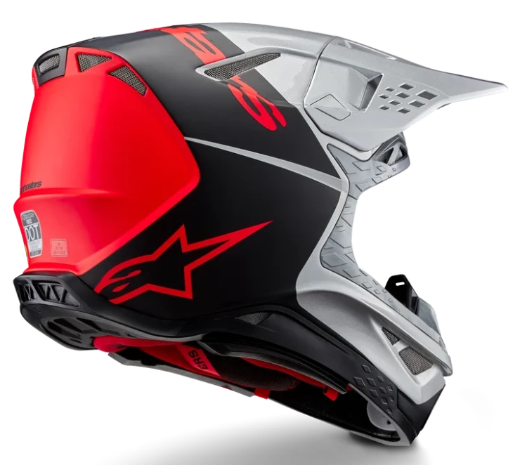 ALPINESTARS SUPERTECH M10 FLOOD SILVER / BLACK / ORANGE FLUO / MIRROR GLOSSY