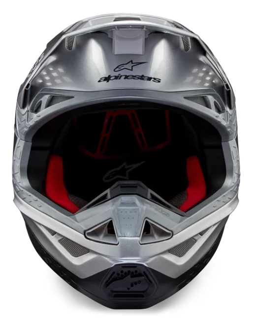 ALPINESTARS SUPERTECH M10 FLOOD SILVER / BLACK / ORANGE FLUO / MIRROR GLOSSY