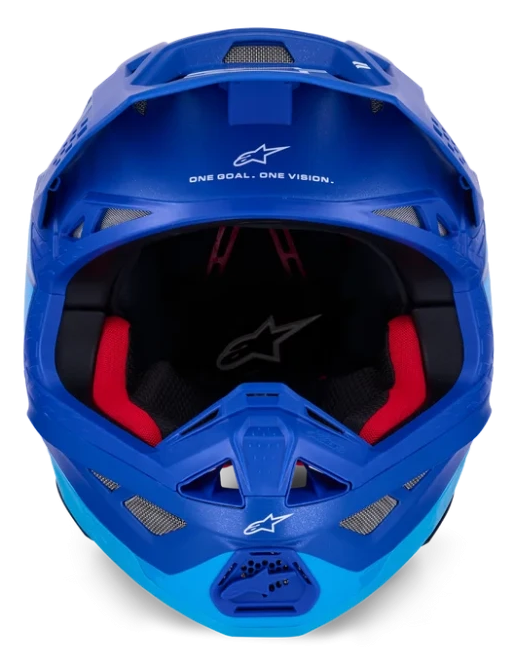 ALPINESTARS SUPERTECH M10 FLOOD MET BLUE / BLUE CARBON MIRROR GLOSSY
