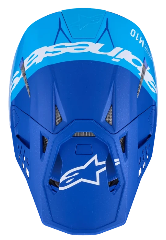 ALPINESTARS SUPERTECH M10 FLOOD MET BLUE / BLUE CARBON MIRROR GLOSSY