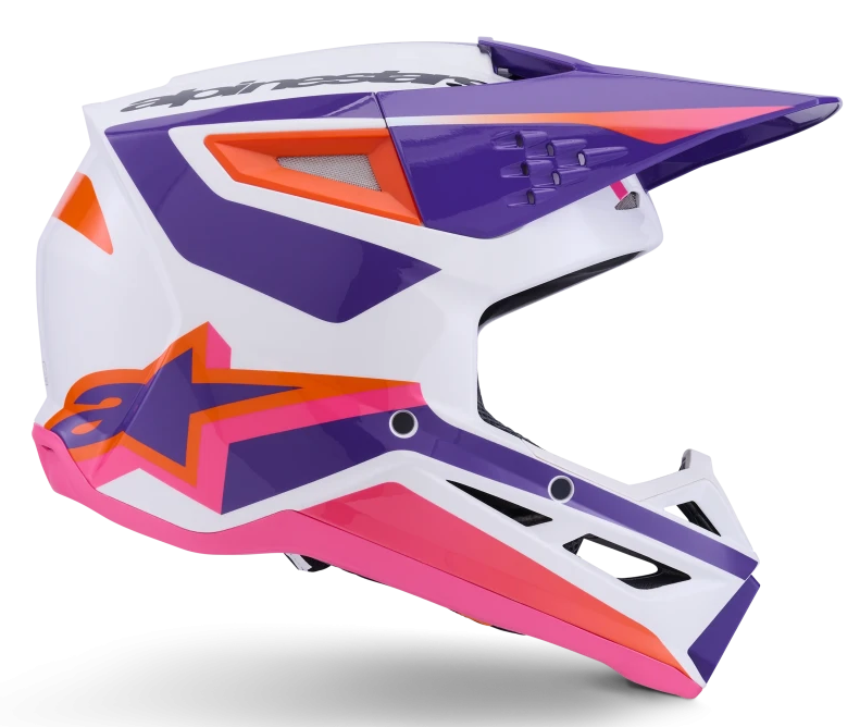 ALPINESTARS S-M3 HEAT WHITE / PURPLE / PINK GLOSSY