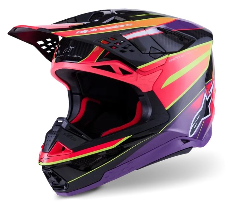ALPINESTARS SUPERTECH M10 PINK / VIOLET / YELLOW FLUO GLOSSY