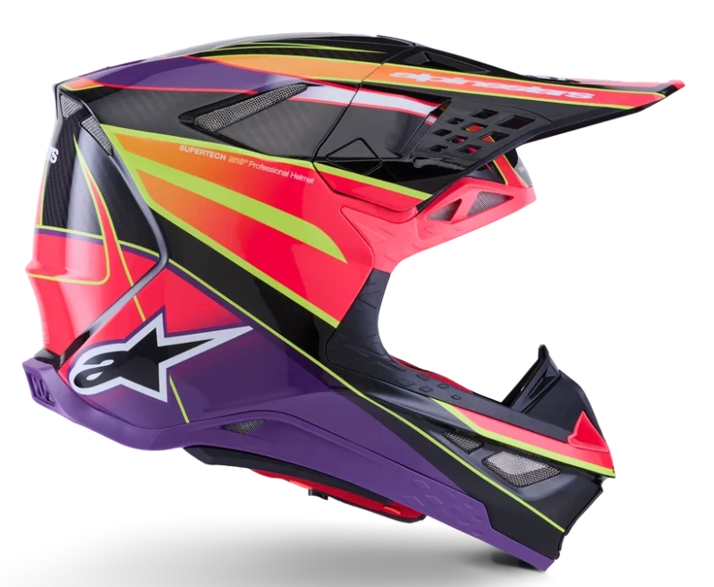 ALPINESTARS SUPERTECH M10 PINK / VIOLET / YELLOW FLUO GLOSSY