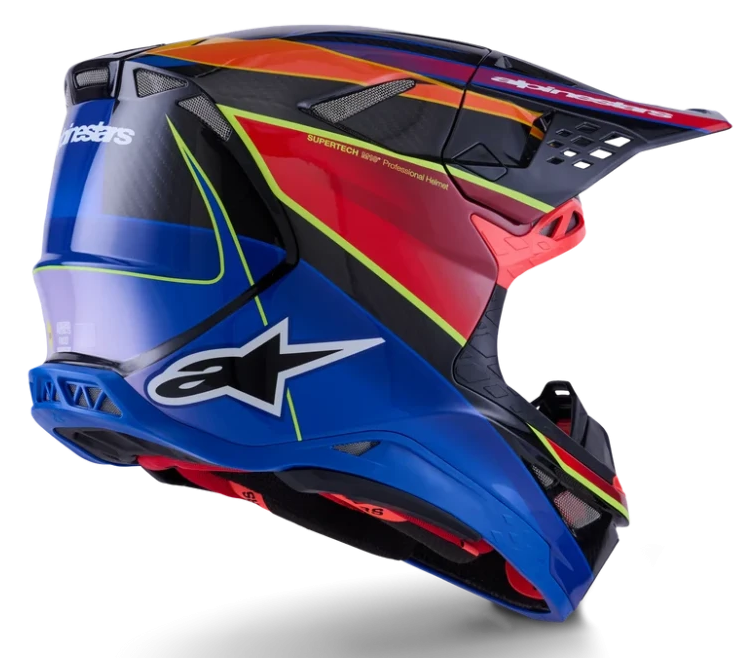 ALPINESTARS SUPERTECH M10 BLUE / RED / YELLOW GLUO GLOSSY