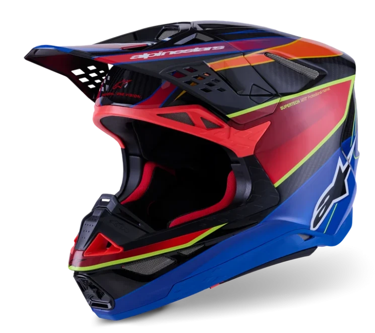 ALPINESTARS SUPERTECH M10 BLUE / RED / YELLOW GLUO GLOSSY