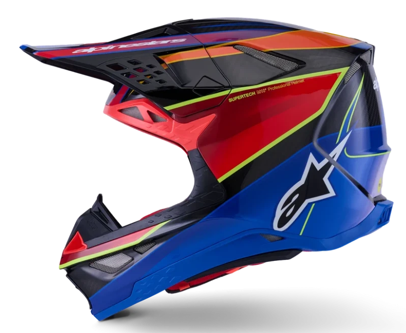 ALPINESTARS SUPERTECH M10 BLUE / RED / YELLOW GLUO GLOSSY