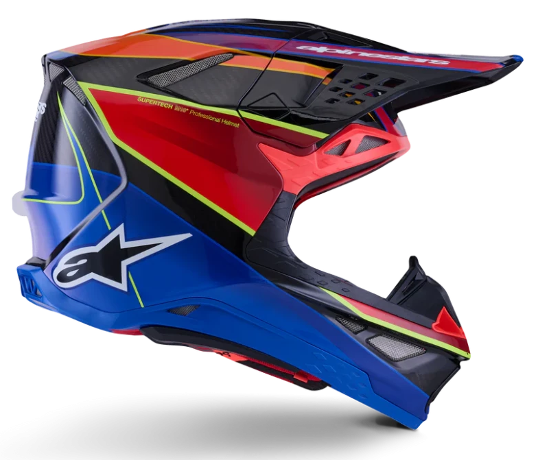 ALPINESTARS SUPERTECH M10 BLUE / RED / YELLOW GLUO GLOSSY