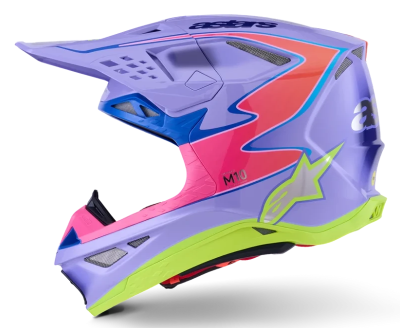ALPINESTARS SUPERTECH M10 JETT LAWRENCE R01 PURPLE / PINK FLUO / YELLOW FLUO GLOSSY