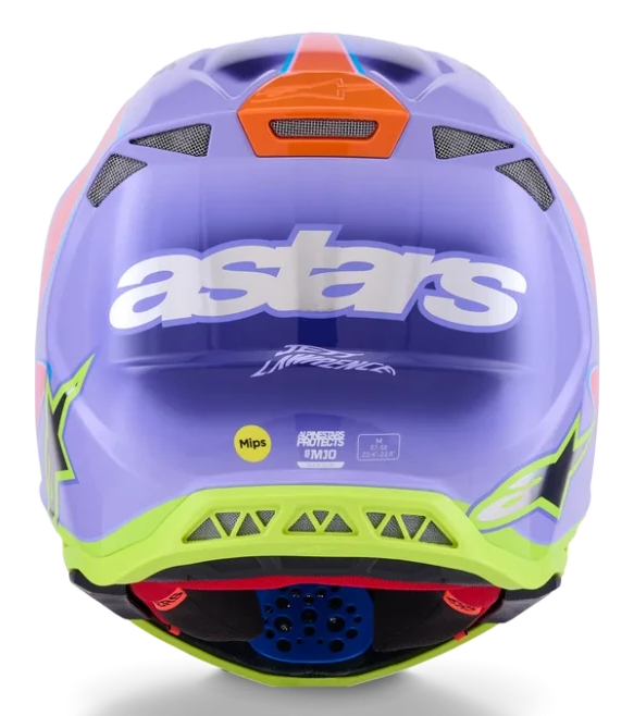 ALPINESTARS SUPERTECH M10 JETT LAWRENCE R01 PURPLE / PINK FLUO / YELLOW FLUO GLOSSY