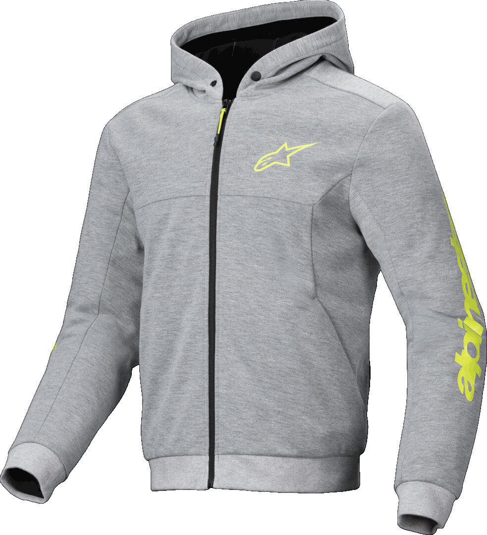 Alpinestars Chrome V2 Sport Gray Heather / Fluo Yellow Hoodie